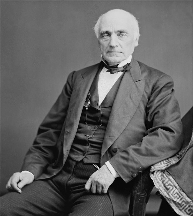 Lot M. Morrill, photographed by Mathew Brady (Library of Congress, Brady-Handy Collection, public domain, via Wikimedia Commons)